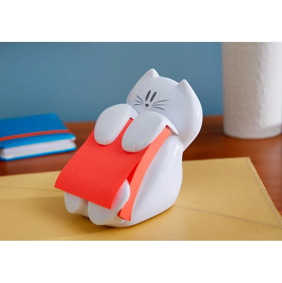 Post-it® Cat Pop-Up Dispenser for 3" x 3" Notes, White (CAT-330)