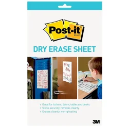 Post-it® Dry Erase Sheets, 7" x 11.3", 3/Pack (DEFSHEETS-3PK)