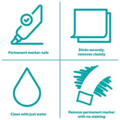 Post-it Easy Erase Adhesive Dry-Erase Whiteboard, 3' x 2' (FWS3X2)