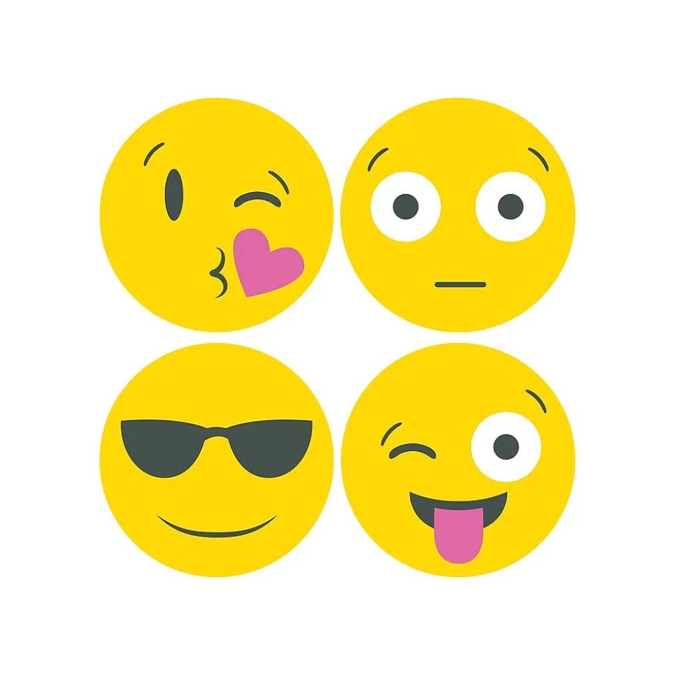 Post-it Emoji designs Super Sticky Printed Notes, 3" x 3", Yellow, 30 Sheets/Pad, 2 Pads/Pack (BC-2030-EMOJI)