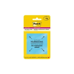 Post-it Full Adhesive Notes, 3" x 3", Energy Boost Collection, 30 Sheet/Pad, 4 Pads/Pack (F3304SSAU)