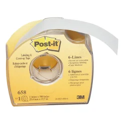 Post-it Labeling and Cover-Up Correction Tape, White (658)