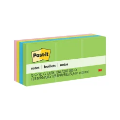 Post-it Notes, 1 3/8" x 1 7/8", Floral Fantasy Collection, 100 Sheet/Pad, 12 Pads/Pack (653AU)
