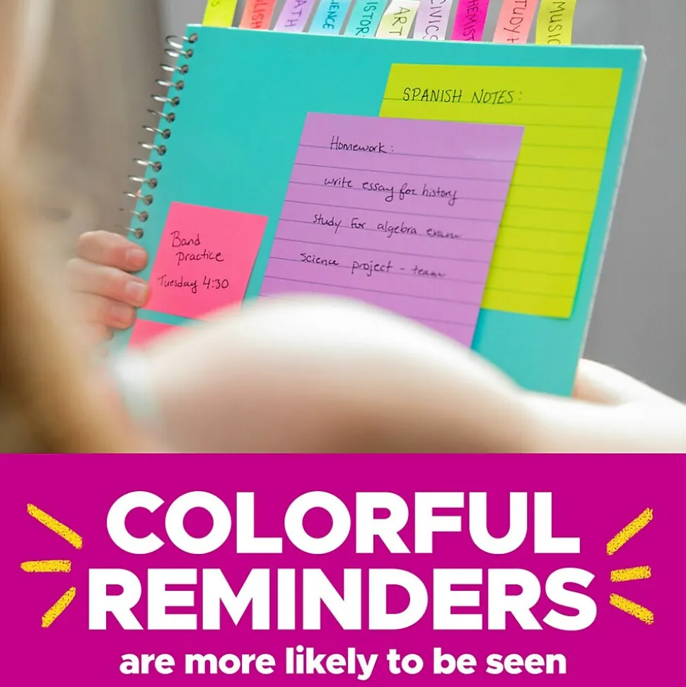 Post-it Notes, 3" x 3", Poptimistic Collection, 100 Sheet/Pad, 18 Pads/Pack (65418CTCP)