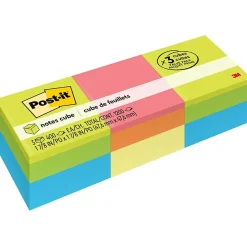 Post-it Notes, Assorted Collection, 1 7/8" x 1 7/8", 400 Sheet/Pad, 3 Pads/Pack (20513PK)