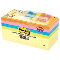Post-it Notes Combo Pack, 3" x 3", Assorted Collection, 90 Sheet/Pad, 16 Pads/Pack (654-16SSCY-B)