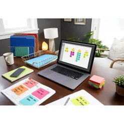 Post-it Notes Cube, 3" x 3", Assorted Brights, 400 Sheets/Cube (2027-BRT)