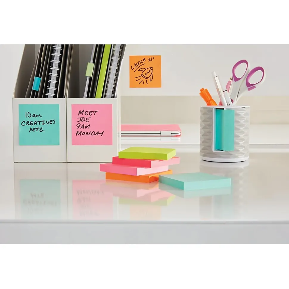 Post-it Pop-up Dispenser for 3" x 3" Sticky Notes, White/Grey (ABS-330-W)
