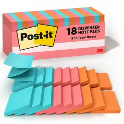 Post-it Pop-up Notes, 3" x 3", Poptimistic Collection, 100 Sheet/Pad, 18 Pads/Pack (R33018CTCP)