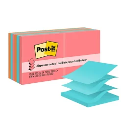 Post-it Pop-up Notes, 3" x 3", Poptimistic Collection, 100 Sheet/Pad, 12 Pads/Pack (R33012AN)
