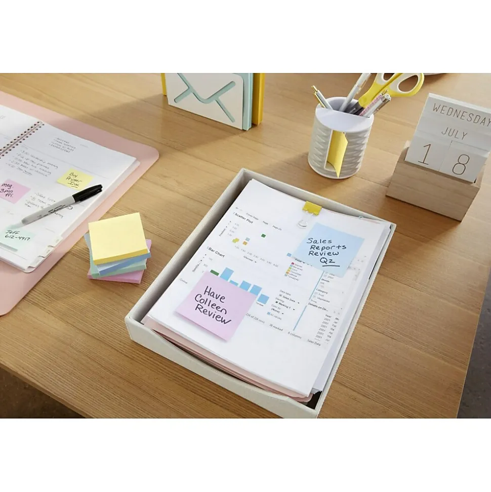Post-it Recycled Pop-up Notes, 3" x 3", Sweet Sprinkles Collection, 100 Sheet/Pad, 12 Pads/Pack (R330RP12AP)