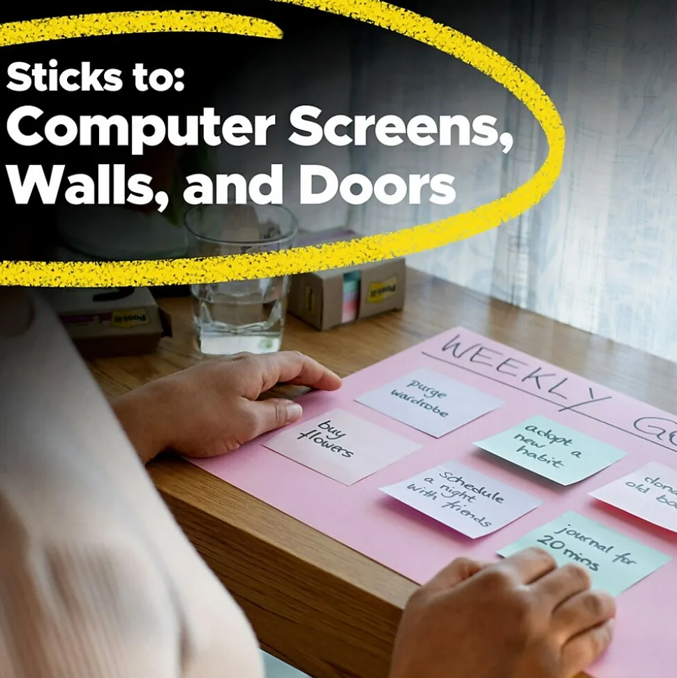 Post-it Recycled Super Sticky Notes, 3" x 3", Oasis Collection, 70 Sheet/Pad, 24 Pads/Pack (654R-24SST-CP)