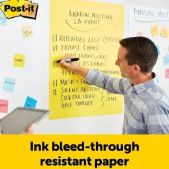 Post-it Super Sticky Easel Pad, 25" x 30", Lined, 30 Sheets/Pad, 4 Pads/Pack (561VAD4PK)