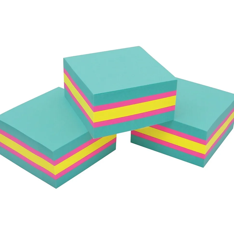 Post-it Super Sticky Notes, 3" x 3", Assorted Colors, 360 Sheet/Pad, 3 Pads/Pack (2027SSAFG-3PK)
