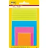 Post-it Super Sticky Notes, Assorted Sizes, Energy Boost Collection, 45 Sheet/Pad, 4 Pads/Pack (4622-SSAU)