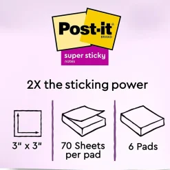 Post-it Super Sticky Notes, 3