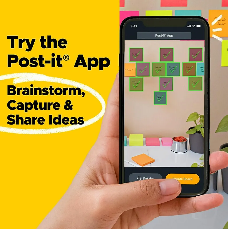 Post-it Super Sticky Notes, 3" x 3", Assorted Collection, 45 Sheet/Pad, 5 Pads/Pack (3321-5SSNE)