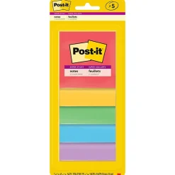 Post-it Super Sticky Notes, 3" x 3", Playful Primaries Collection, 45 Sheet/Pad, 5 Pads/Pack (3321-5SSAN)