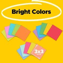 Post-it Super Sticky Notes, 3" x 3", Assorted Collection, 45 Sheet/Pad, 15 Pads/Pack (654-15SSBTS-SR)