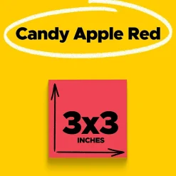 Post-it Super Sticky Notes, 3" x 3", Saffron, 90 Sheet/Pad, 5 Pads/Pack (654-5SSRR)