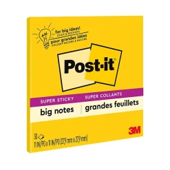 Post-it Super Sticky Notes, Big Note, Bright Yellow, 30 Sheet/Pad (MMMBN11)
