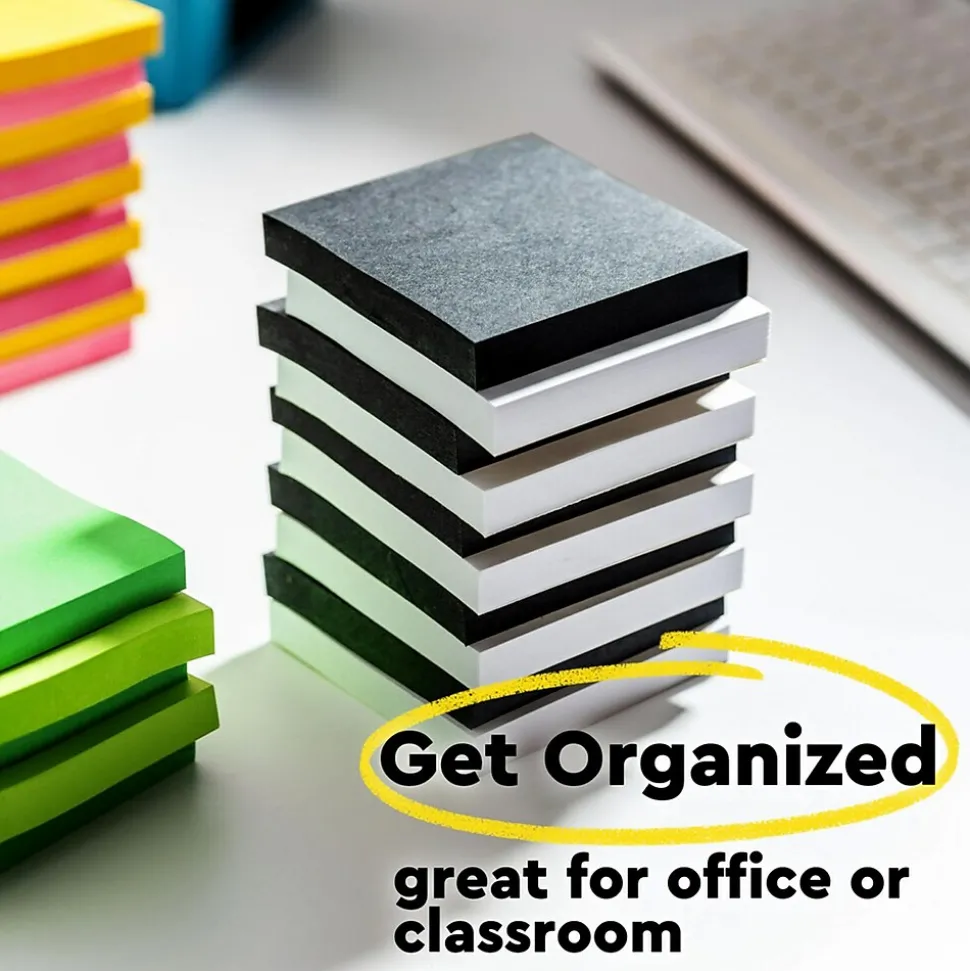 Post-it Super Sticky Notes, 3" x 3", Yellow, 90 Sheet/Pad, 5 Pads/Pack (6545SSY)