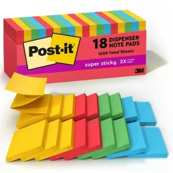 Post-it Super Sticky Pop-up Notes, 3" x 3", Playful Primaries Collection, 90 Sheet/Pad, 18 Pads/Pack (R330-18SSAN-CP)