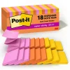 Post-it Super Sticky Pop-up Notes, 3" x 3", Energy Boost Collection, 90 Sheet/Pad, 18 Pads/Pack (R33018SSAUCP)