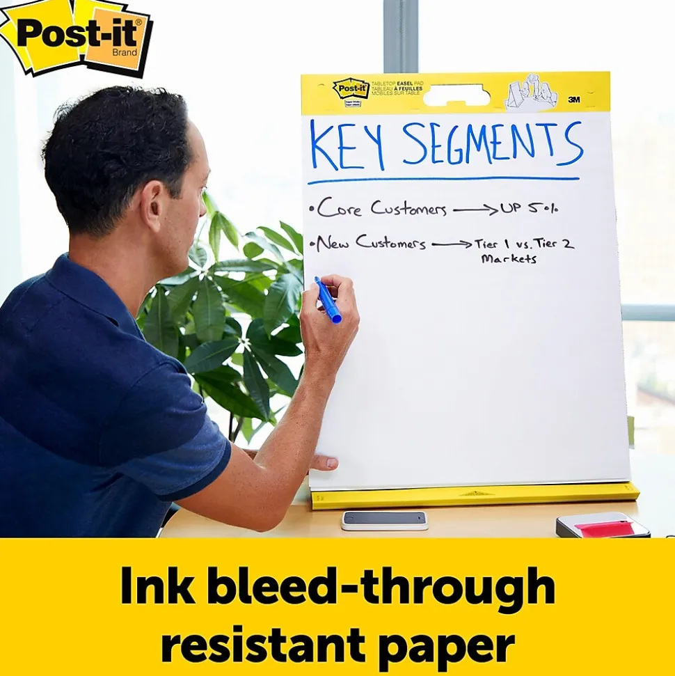 Post-it Super Sticky Tabletop Easel Pad, 20" x 23", 20 Sheets/Pad (563)