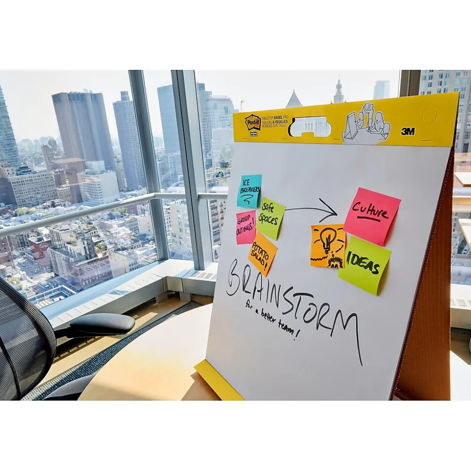 Post-it Super Sticky Tabletop Easel Pad, 20" x 23", 20 Sheets/Pad (563)