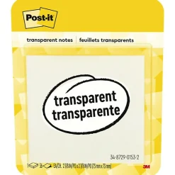 Post-it Transparent Notes, 2-7/8" x 2-7/8", 36 Sheets/Pad, 1 Pad/Pack (600-TRSPT)