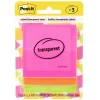 Post-it Transparent Notes, 2.8" x 2.8", Assorted Collection, 30 Sheet/Pad, 3 Pads/Pack (600-3COL)