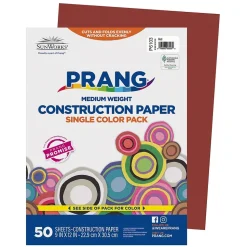 Prang 9" x 12" Construction Paper, Red, 50 Sheets/Pack (P6103-0001)