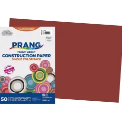 Prang 12" x 18" Construction Paper, Red, 50 Sheets/Pack (P6107-0001)