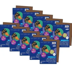Prang® Construction Paper, Dark Brown, 9" x 12", 50 Sheets Per Pack, 10 Packs (PAC6803-10)