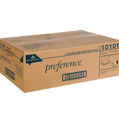 Preference 2-Ply Single Fold Interfold Toilet Paper, White, 400 Sheets/Pack, 60 Packs/Carton (10101)