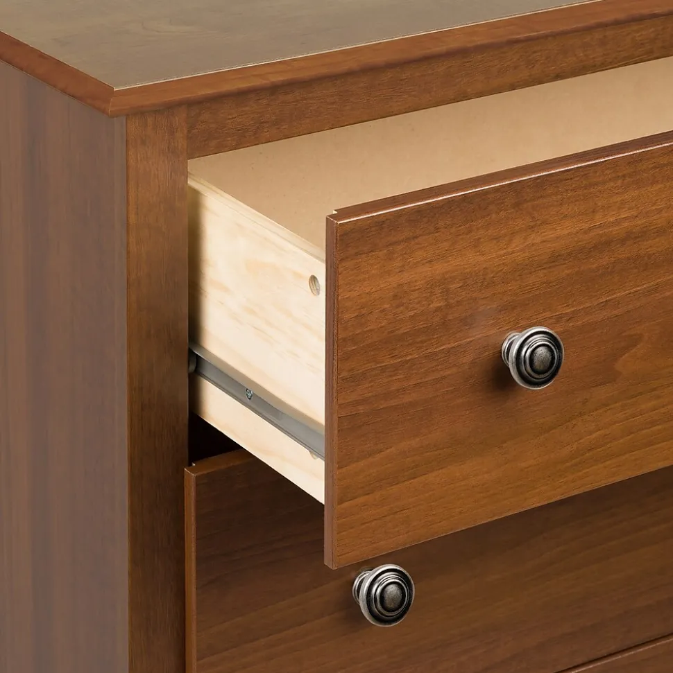 Prepac 45.25" Monterey 5 Drawer Chest, Cherry (CDC-3345-K)