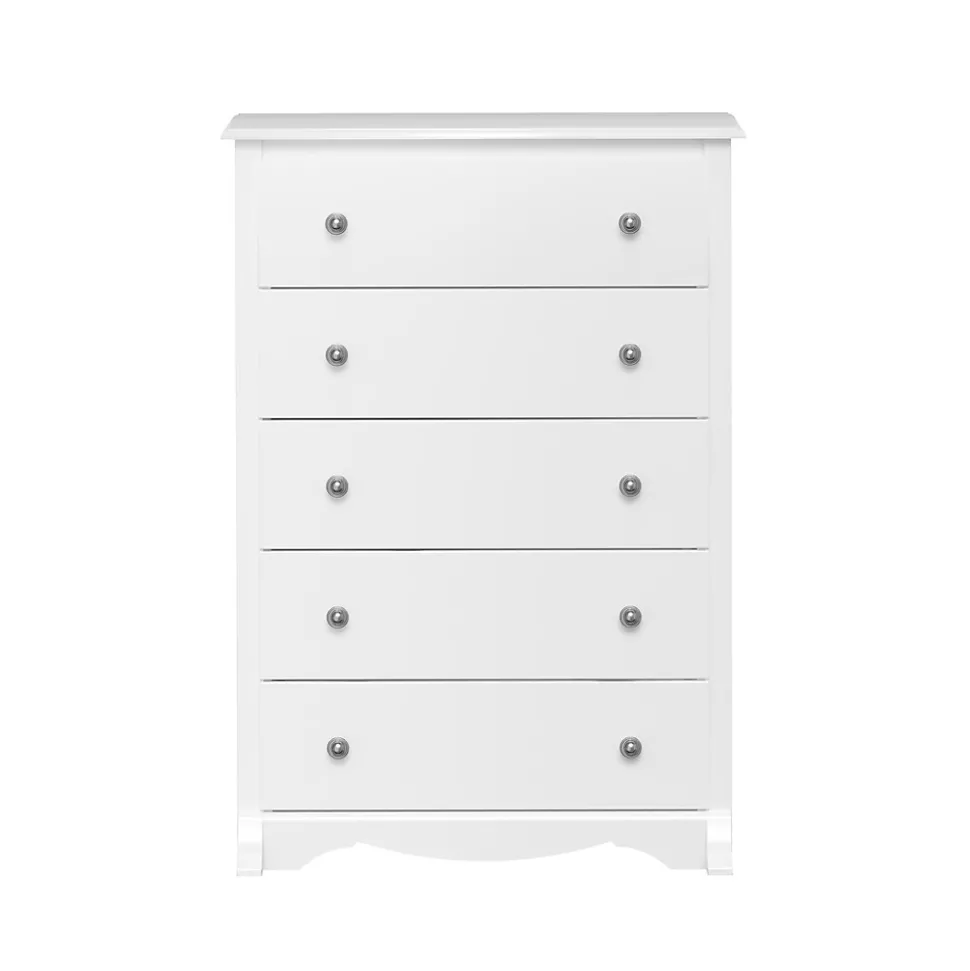Prepac 44.75" Monterey 5 Drawer Chest, White (WDC-3345-K)