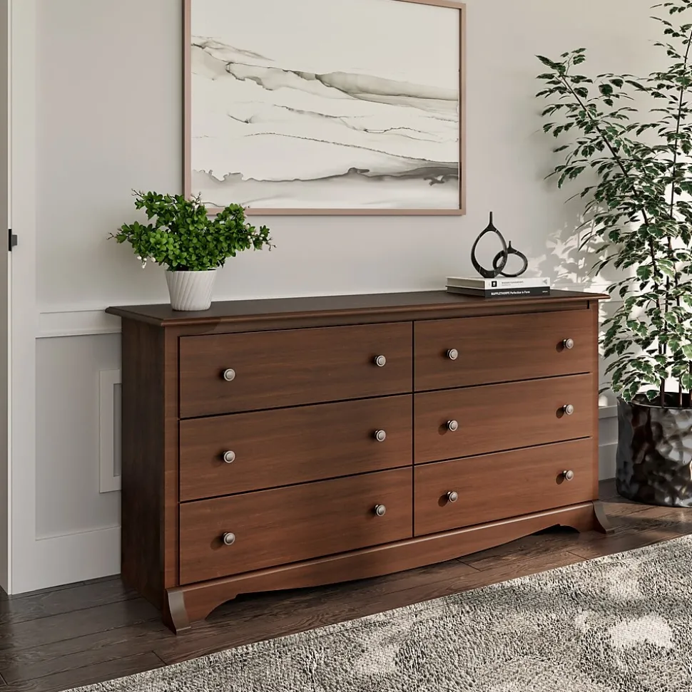 Prepac 29" Monterey 6 Drawer Dresser, Cherry (CDC-6330-K)
