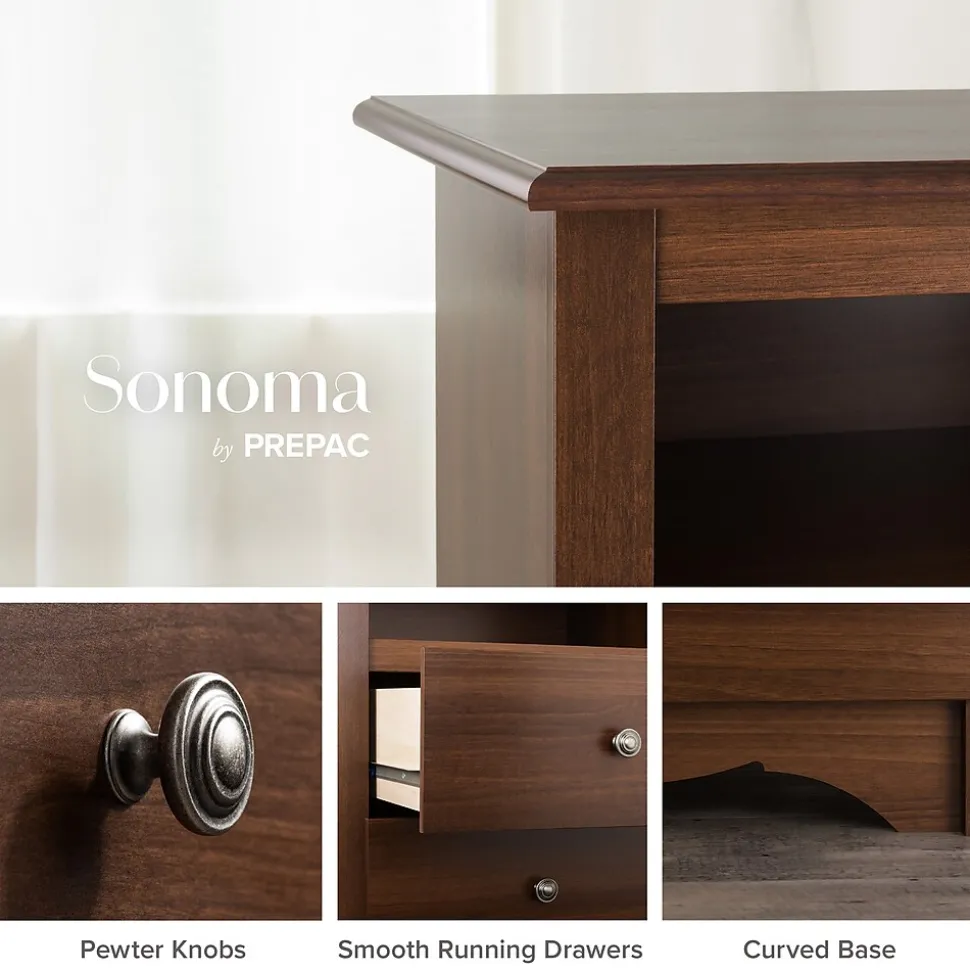 Prepac 29" Monterey 6 Drawer Dresser, Cherry (CDC-6330-K)