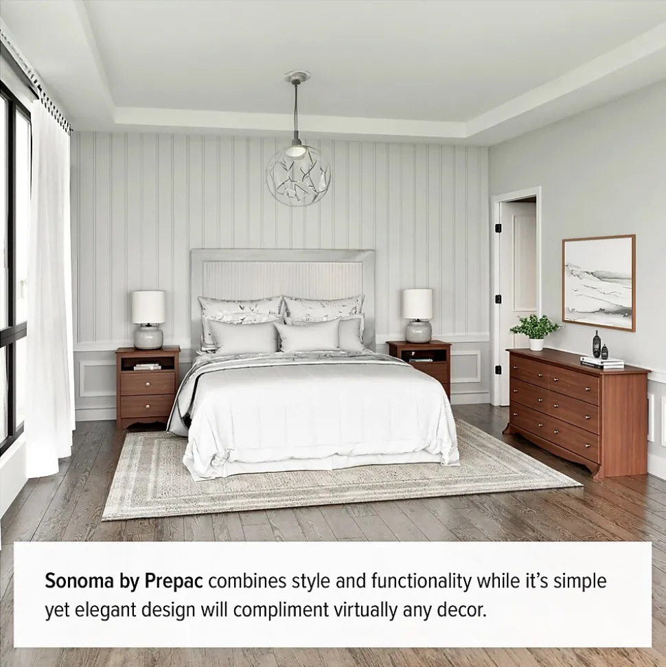 Prepac 29" Monterey 6 Drawer Dresser, Cherry (CDC-6330-K)