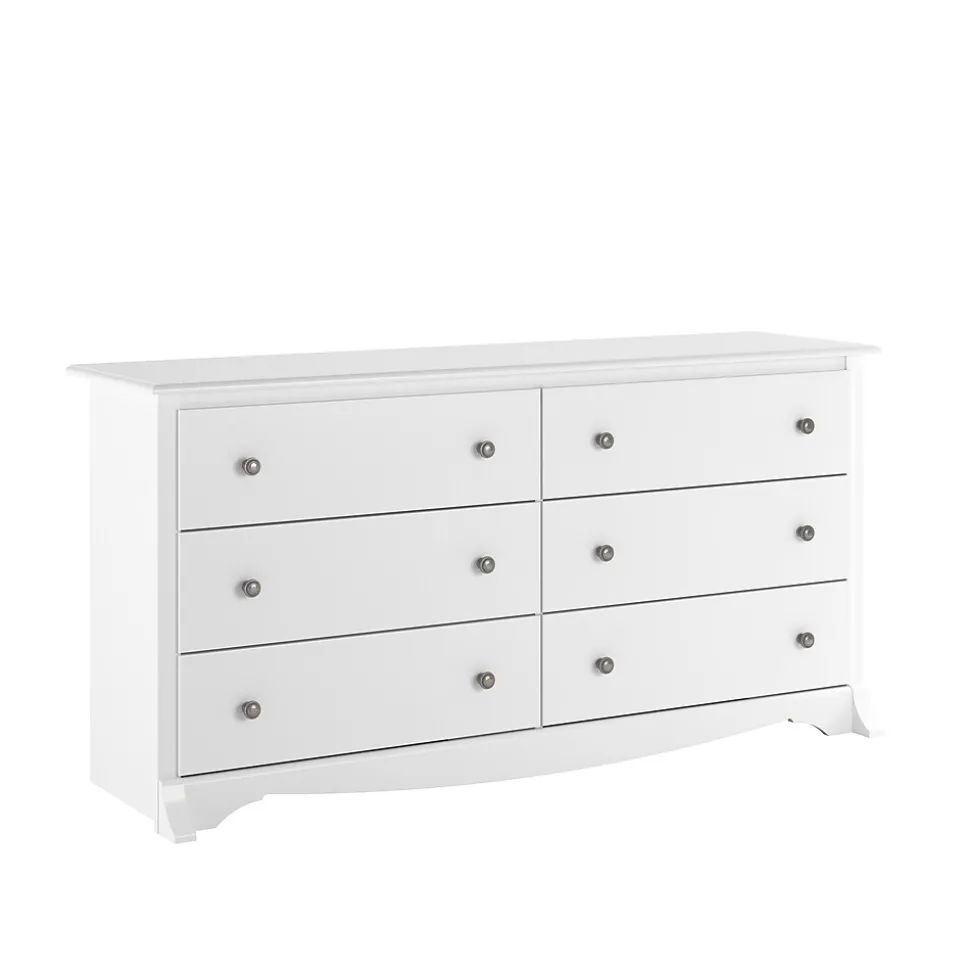Prepac 29" Monterey 6 Drawer Dresser, White (WDC-6330-K)