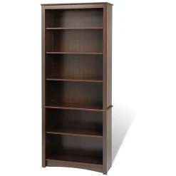 Prepacâ„¢ 6 Shelf Bookcase, Espresso