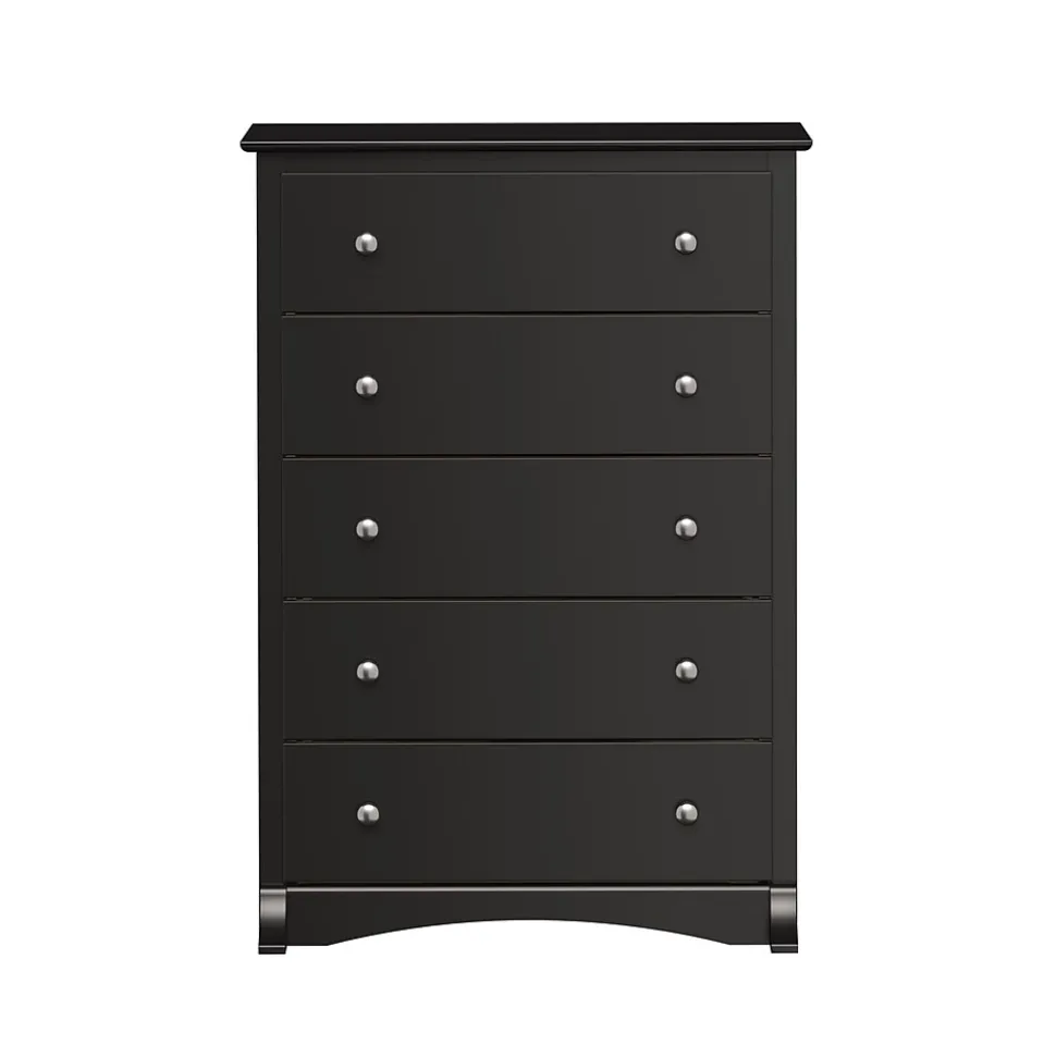Prepac 44.75" Sonoma 5 Drawer Chest, Black (BDC-3345-K)