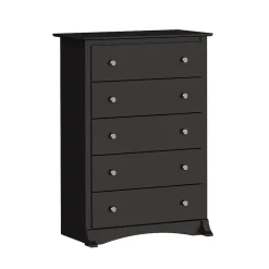Prepac 44.75" Sonoma 5 Drawer Chest, Black (BDC-3345-K)