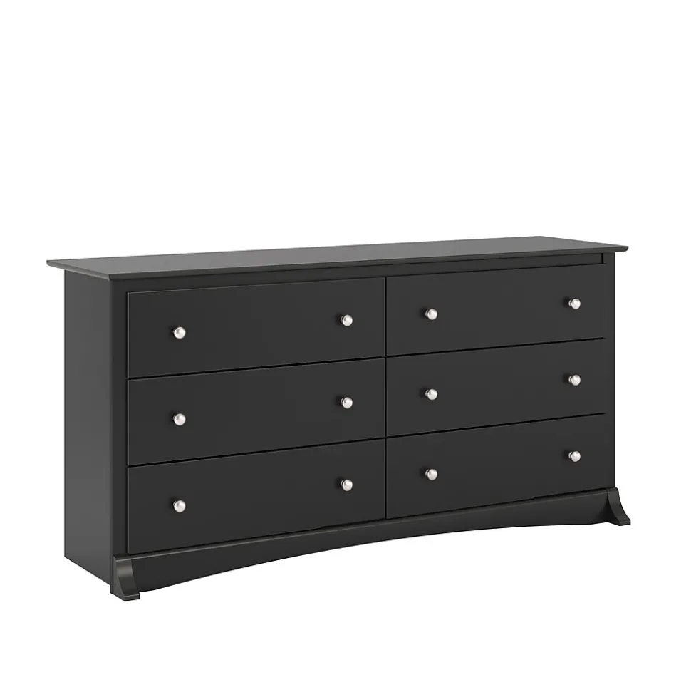 Prepac 29" Sonoma 6 Drawer Dresser, Black (BDC-6330-K)