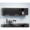Prepac™ Coal Harbor Wall Mounted Hutch, 13"H x 47.25"W x 12"D, Black