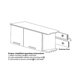 Prepac™ Coal Harbor Wall Mounted Hutch, 13