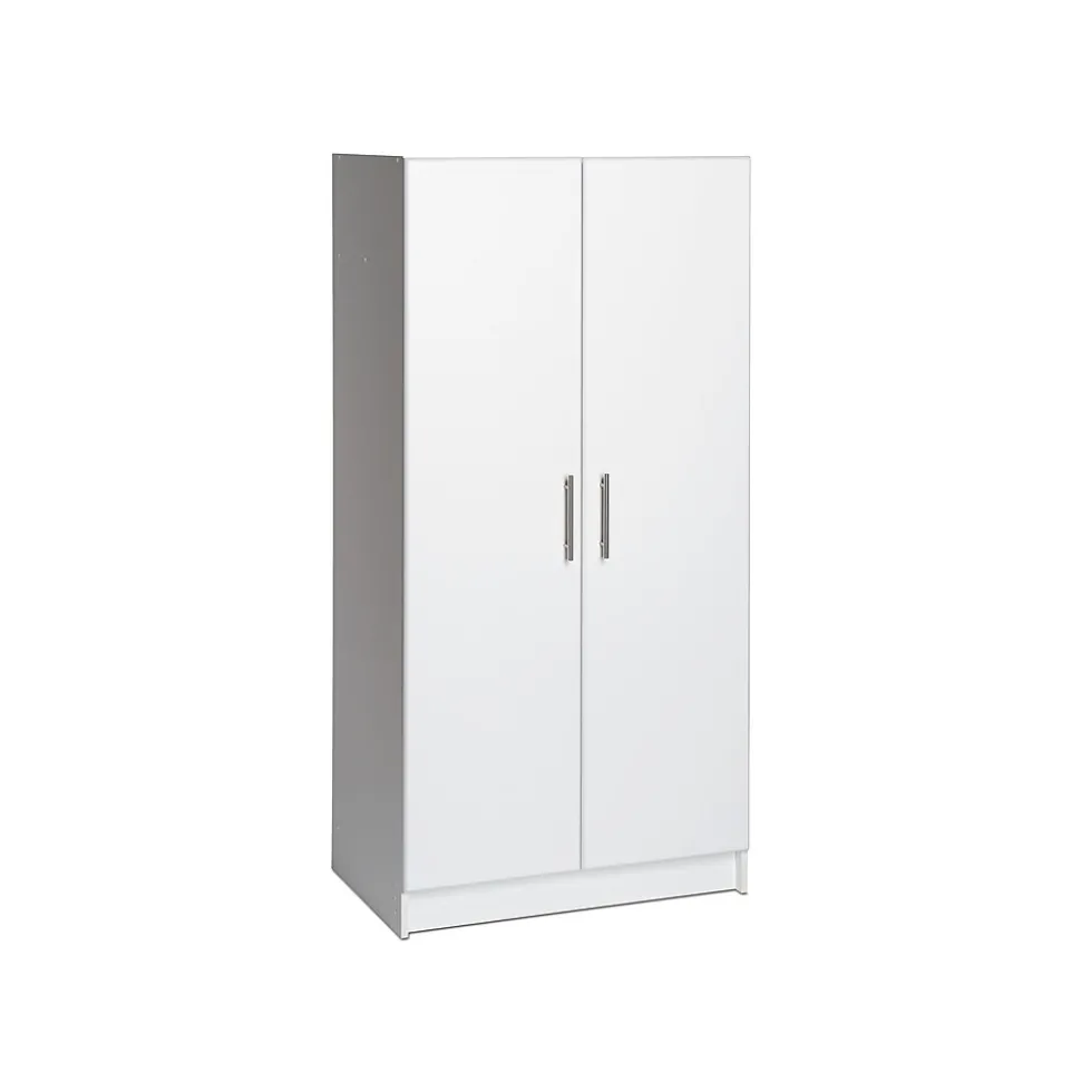 Prepac Elite 65" Composite Storage Cabinet with 3 Shelves, White (WES-3264)