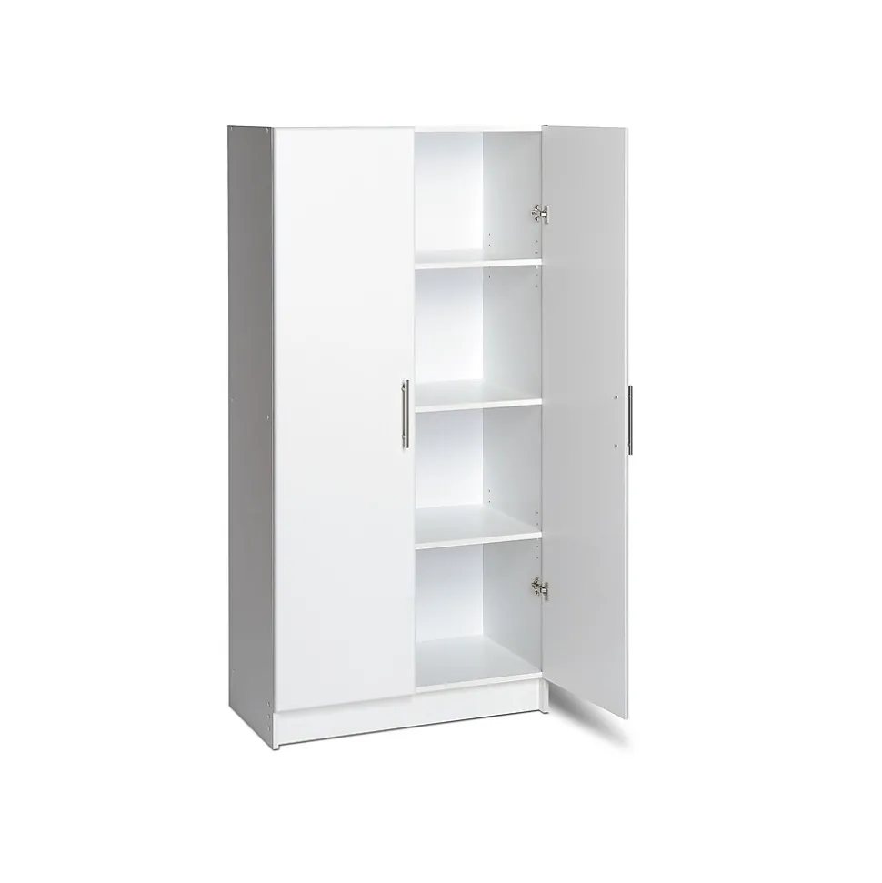 Prepac Elite 65" Composite Storage Cabinet with 3 Shelves, White (WES-3264)